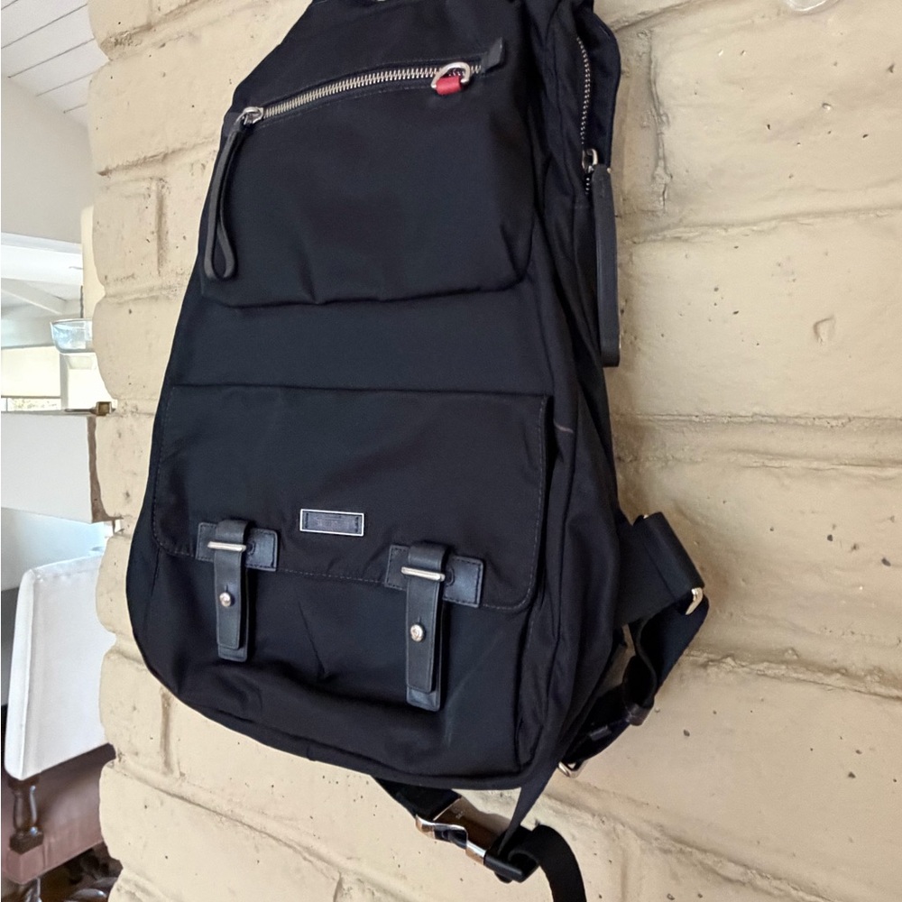Tumi Black Backpack with Silver Accents - Picture 3 of 6